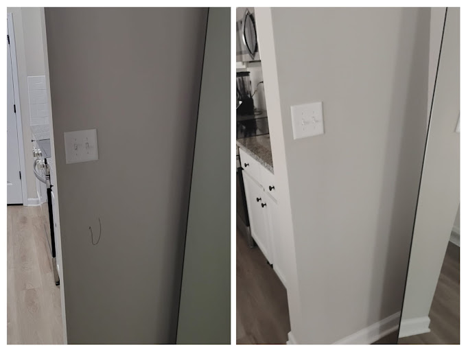 Before and after: wall repaint
